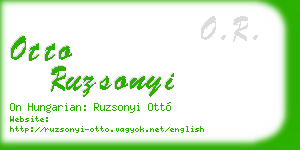otto ruzsonyi business card
